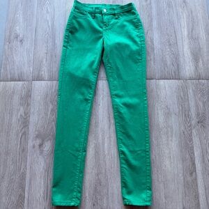 Francesca’s Kelly Green Skinny Denim Jeans